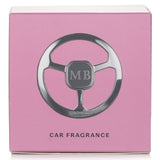Luxurious car fragrance resembling a vintage steering wheel with exotic notes of pink pepper, vanilla, and cedarwood.