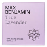 Max Benjamin car fragrance refill in True Lavender, offering a calming lavender scent for a refreshing driving experience.