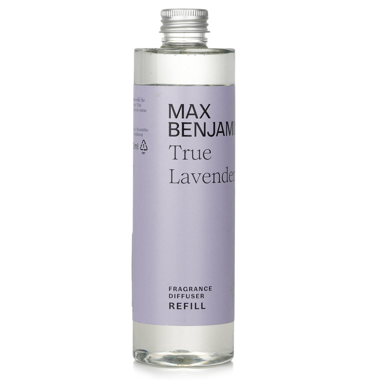 True Lavender Fragrance Refill by Max Benjamin, 300ml, captures serene lavender essence for a calming, eco-friendly atmosphere.
