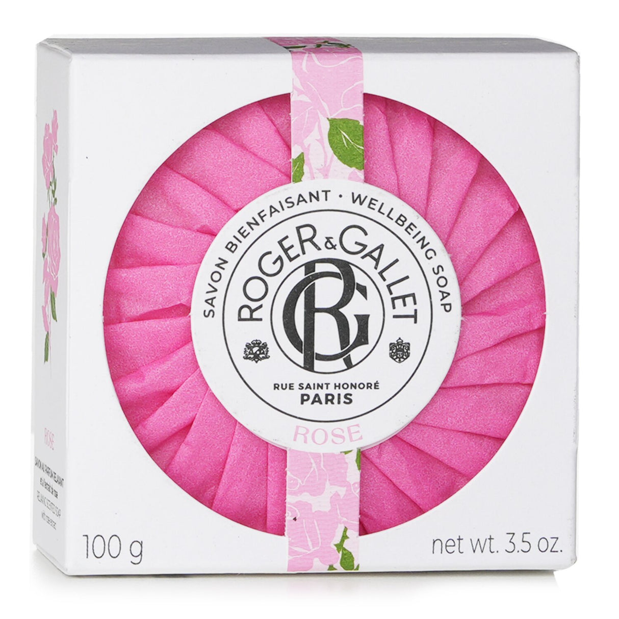 Luxurious Roger & Gallet Rose Wellbeing Soap, 100g, gently cleanses and hydrates while enveloping you in enchanting rose fragrance.