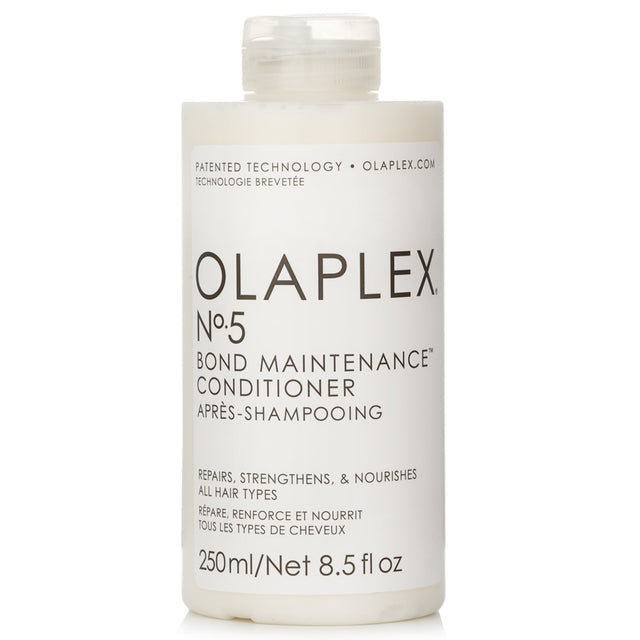 Olaplex N°5 Bond Maintenance Conditioner in 250ml, designed to repair, hydrate, and improve manageability for all hair types.