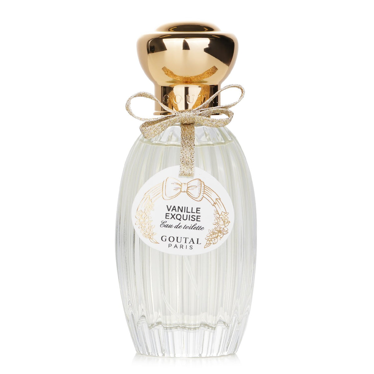 Goutal Vanille Exquise Eau De Toilette Spray in elegant new packaging, featuring a warm blend of Madagascar vanilla and caramel.