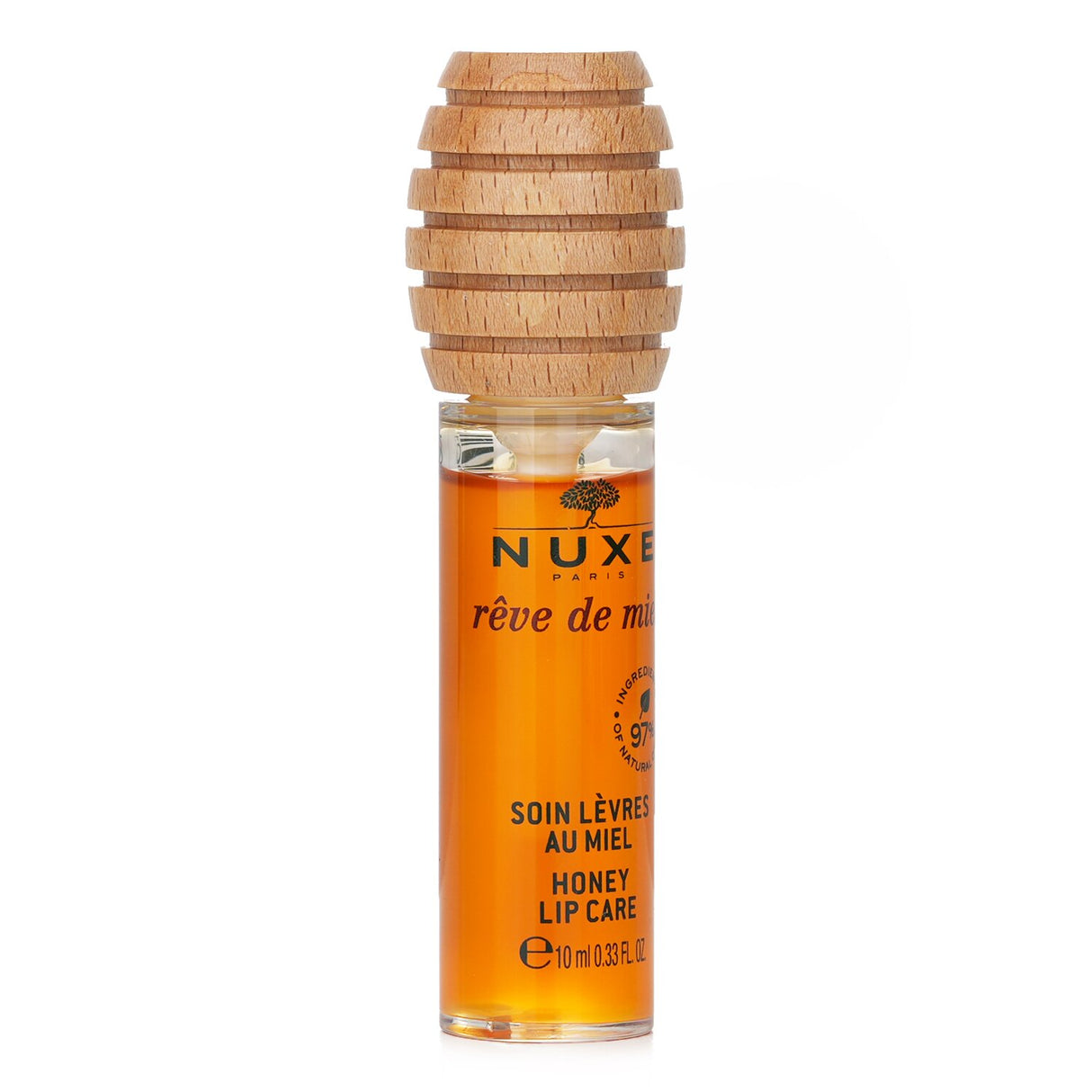 Nuxe Reve De Miel Honey Lip Care, a nourishing balm for dry lips, enriched with honey and natural oils for hydration.