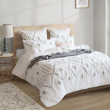 Renee Taylor Zuma Stone Washed Tufted Quilt Cover Set Super King