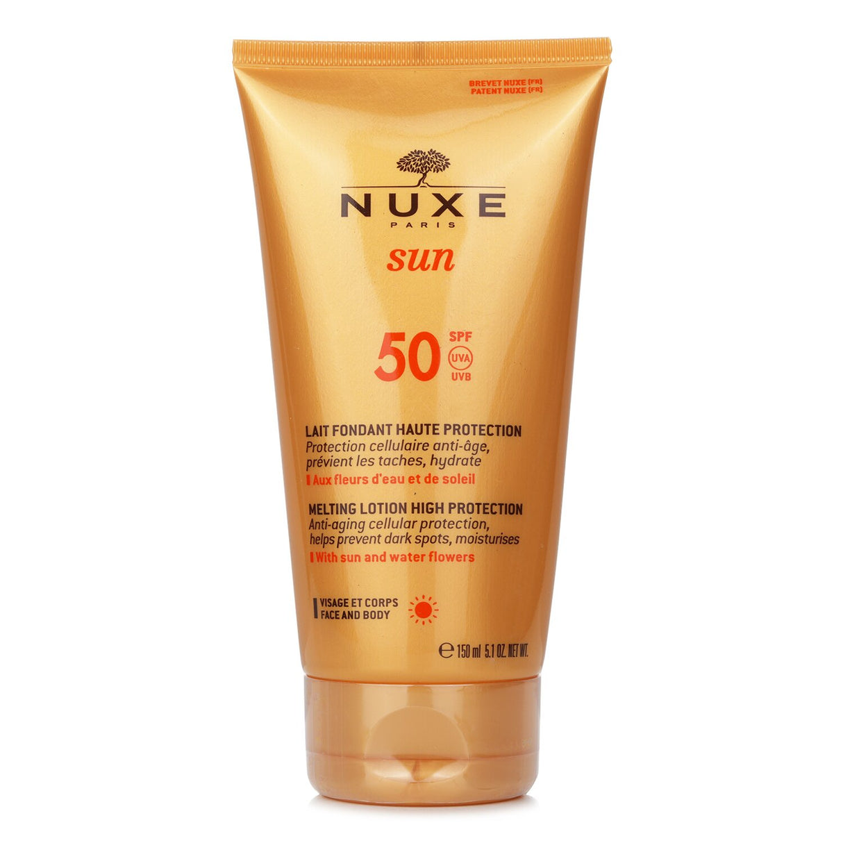 Nuxe - Sun Melting Lotion High Protection SPF50 (For Face & Body)  - 150ml/5.1oz