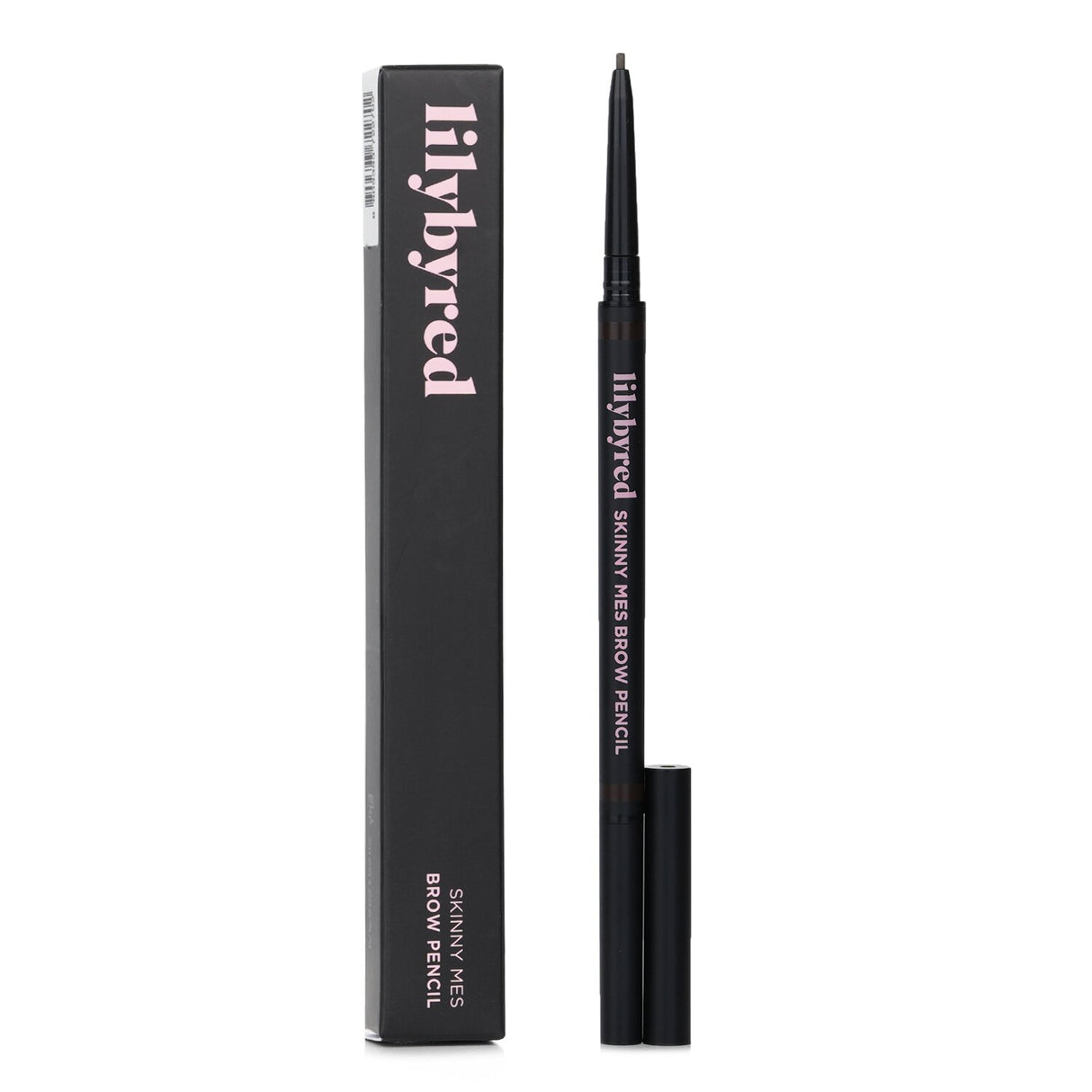 Lilybyred Skinny Mes Brow Pencil #03 Dark Brown, dual-ended with 1.5mm tip, for precise, natural-looking eyebrows.