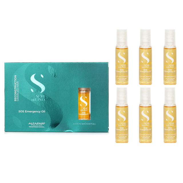 Professional hair oil treatment in six vials, infused with keratin and babassu oil for silky, shiny, and manageable hair.