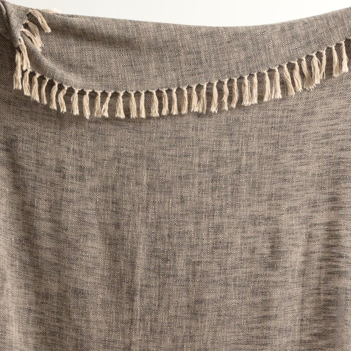 Renee Taylor Surrey Chevron Yarn-Dyed Throw 130 x 170cms Coal
