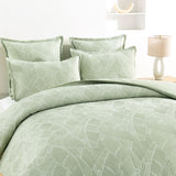 Renee Taylor Woods Jacquard Quilt Cover Set Queen Sage