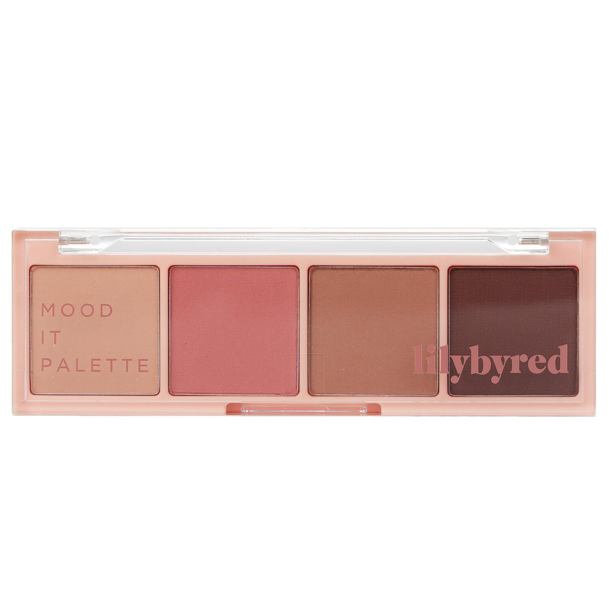 Lilybyred Mood It Palette #02 featuring 4 versatile matte and natural eye shades for effortless, customizable eye makeup looks.