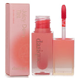 Dasique Juicy Dewy Tint #02 Melon Sherbet, a hydrating lip tint with radiant shine and a lightweight, non-sticky formula.