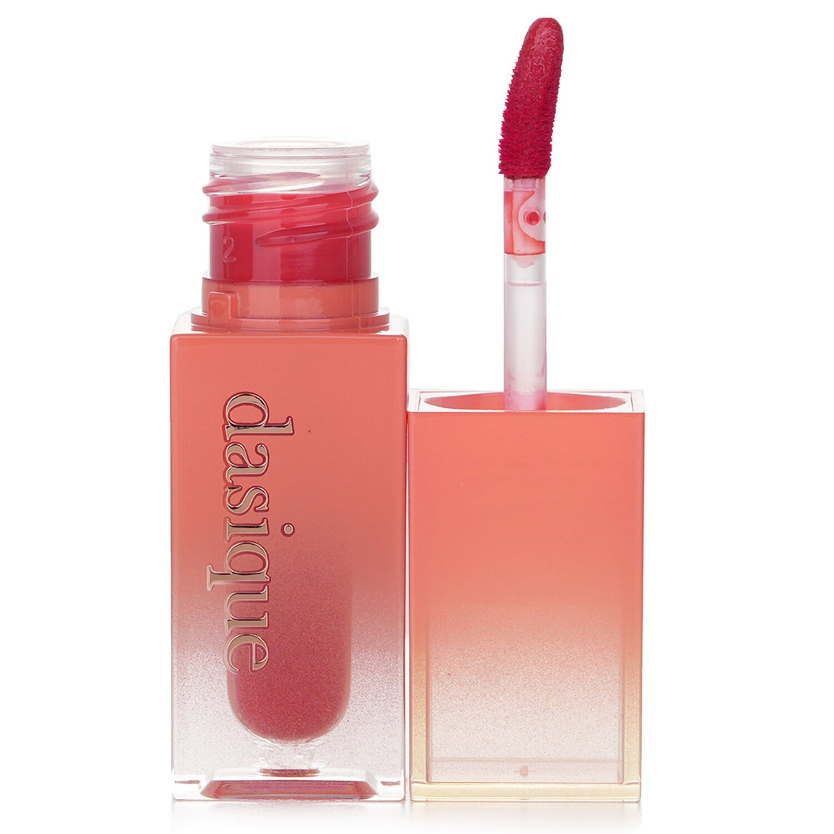 Dasique Juicy Dewy Tint in #06 Rose Apple, a lightweight, hydrating lip tint providing vivid color and a dewy finish.