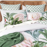 Renee Taylor 300 TC Cotton Reversible Quilt Cover Set Double Gardenia