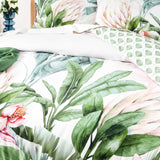 Renee Taylor 300 TC Cotton Reversible Quilt Cover Set King Gardenia