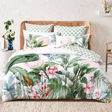 Renee Taylor 300 TC Cotton Reversible Quilt Cover Set Double Gardenia