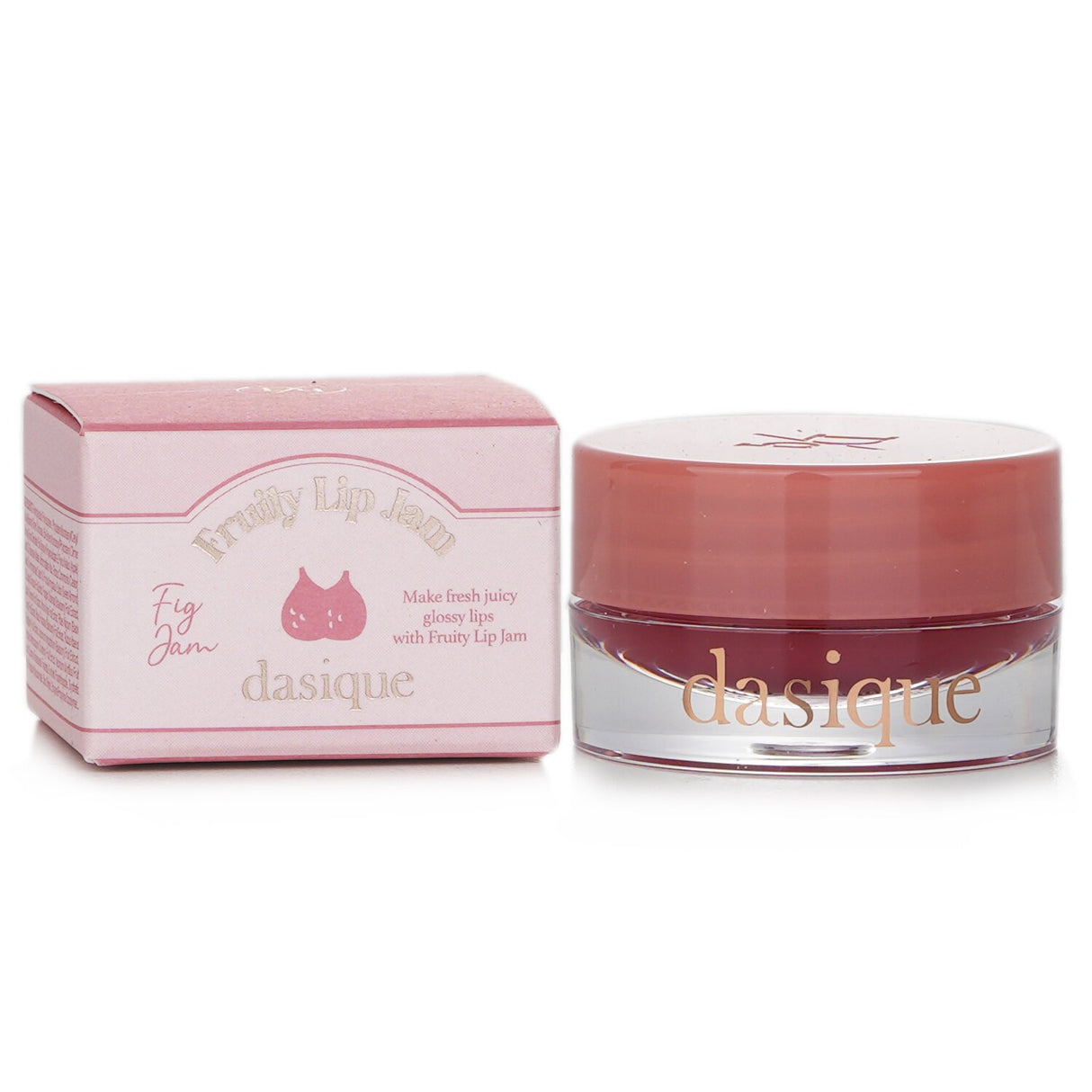 Dasique Fruity Lip Jam #10 Fig Jam, a nourishing lip gloss balm with vibrant color and a glass-like finish.