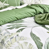 Renee Taylor 300 TC Cotton Reversible Quilt Cover Set King Noosa Palm