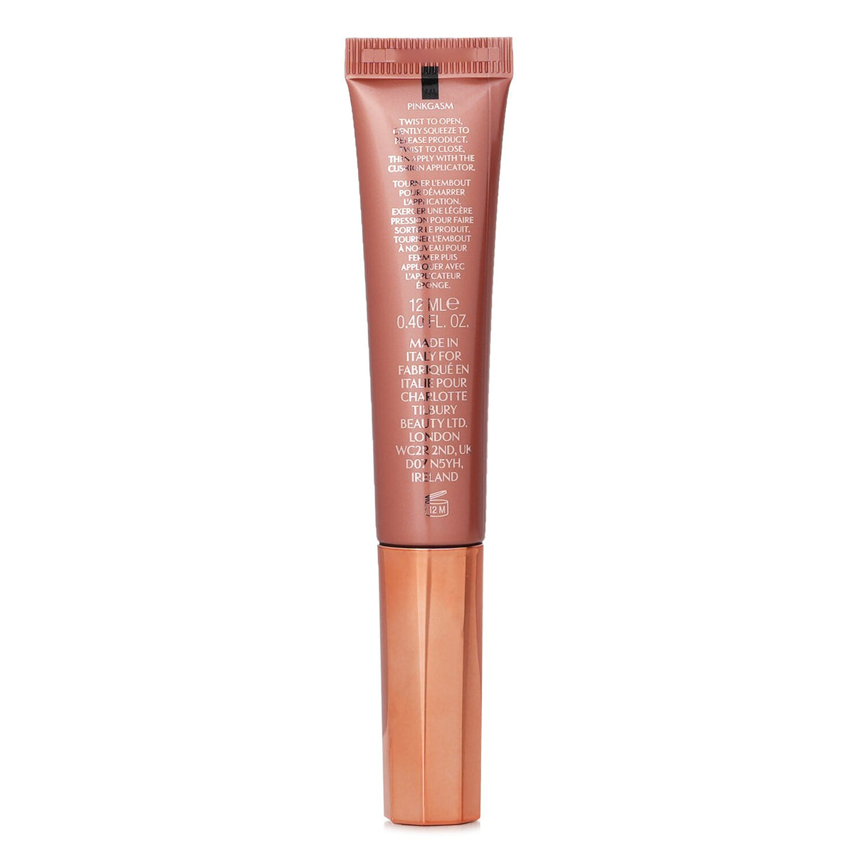 Liquid blush wand in #Pinkgasm, delivers a dewy finish, rosy hue, and luminous glow with a soft cushion applicator.