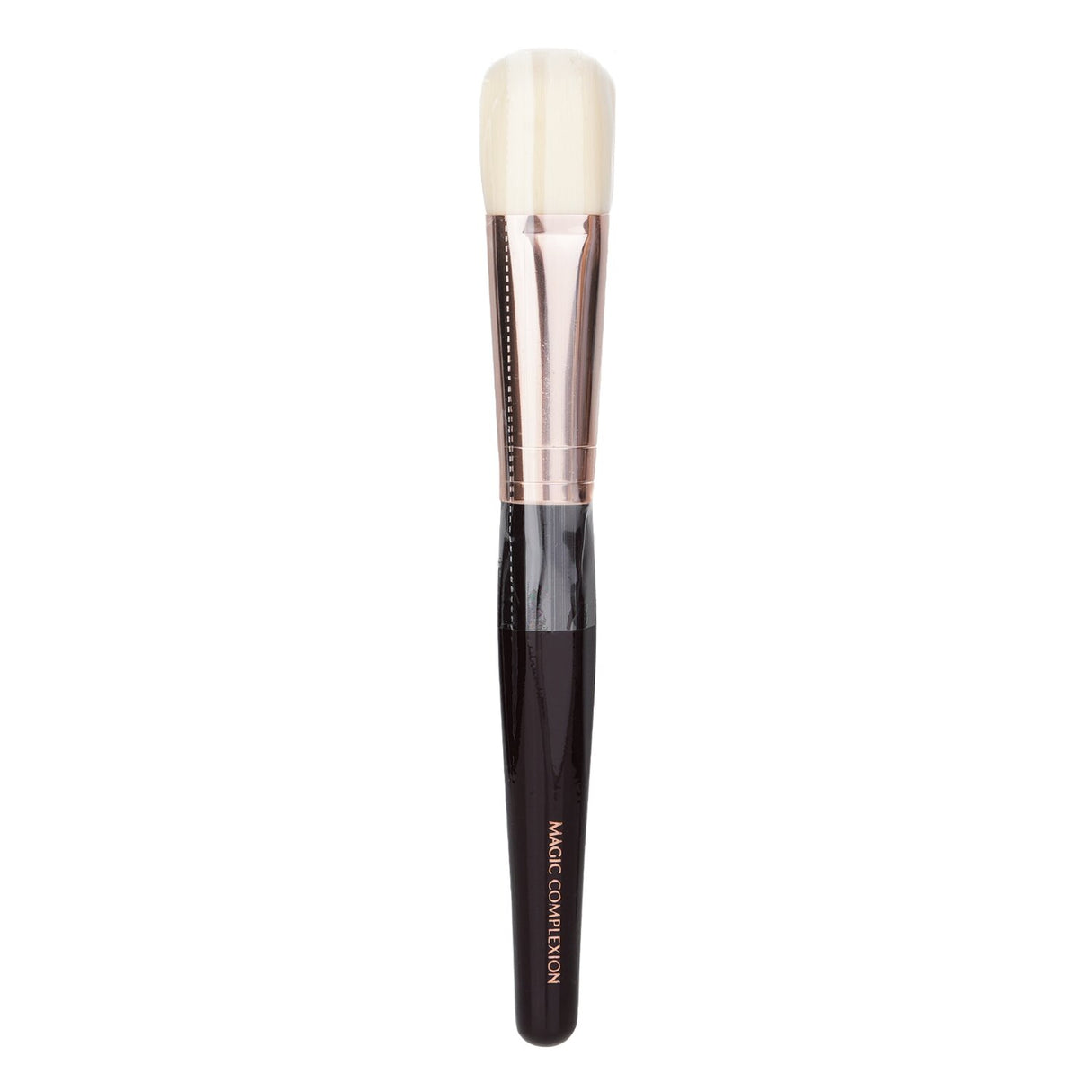 Charlotte Tilbury Magic Complexion Brush with flat head and synthetic bristles for flawless foundation application.