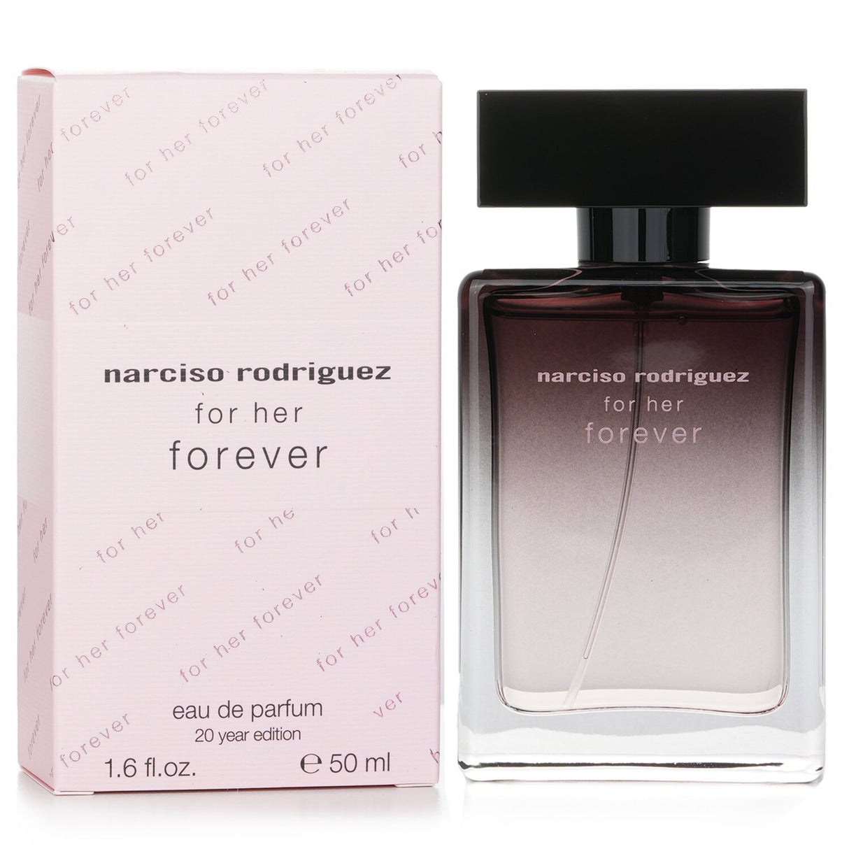 Elegant Narciso Rodriguez - For Her Forever Eau De Parfum Spray, 50ml, floral oriental scent for modern women, perfect for day and night.