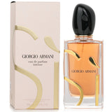 Giorgio Armani Si Eau De Parfum Intense 100ml refillable spray, featuring rich blackcurrant, jasmine, and vanilla notes.