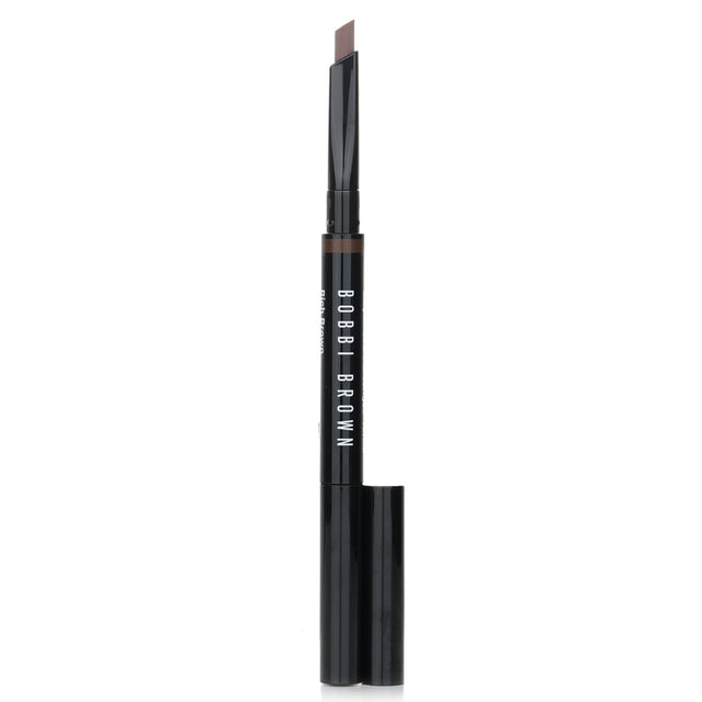 Bobbi Brown Long-Wear Brow Pencil #8 Rich Brown, featuring a slanted tip, smooth application, and waterproof formula for flawless brows.