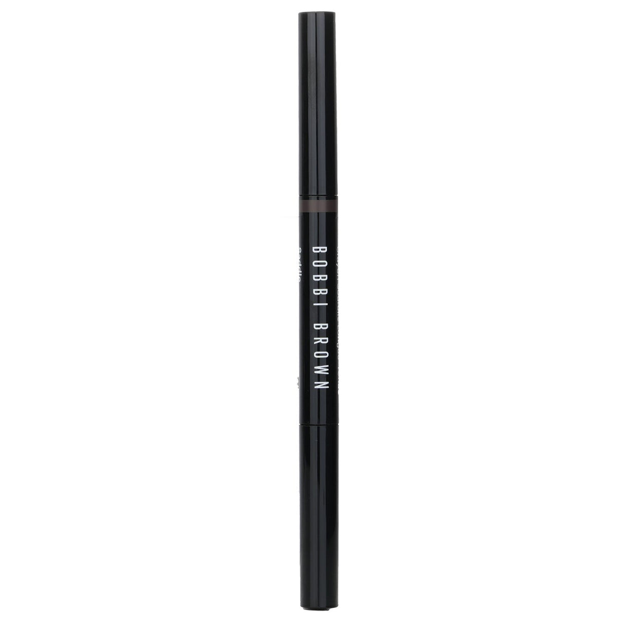 Bobbi Brown Long-Wear Brow Pencil #7 Saddle with slanted tip for precise, long-lasting brow definition, includes spoolie brush.