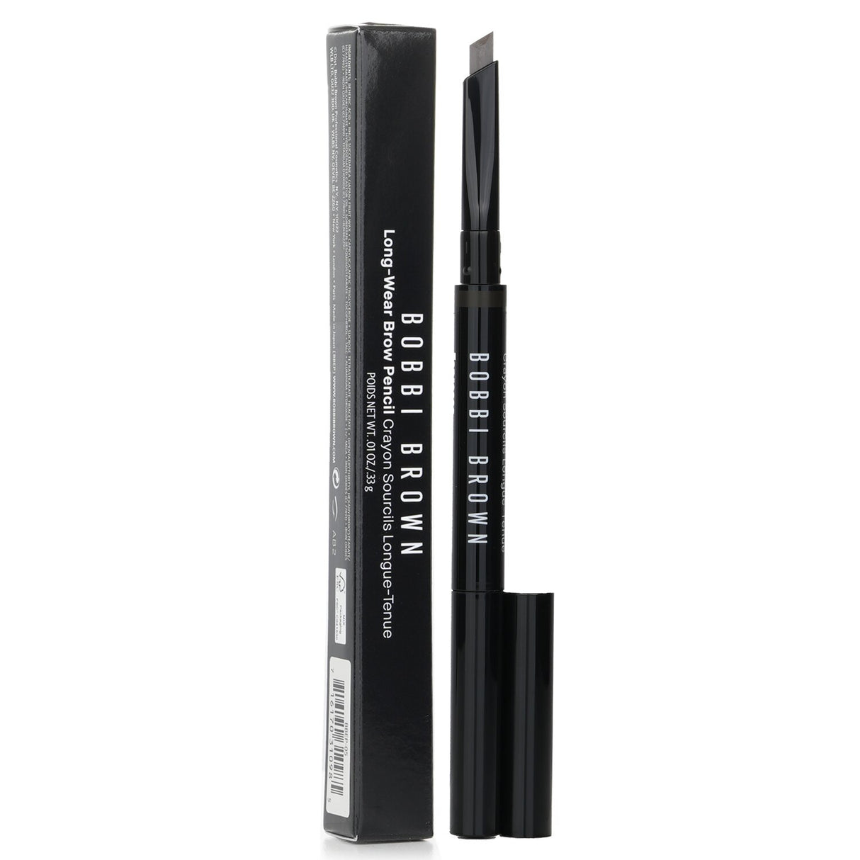 Bobbi Brown Long-Wear Brow Pencil #5 Espresso for flawless, defined brows with waterproof, smudge-resistant formula and spoolie brush.