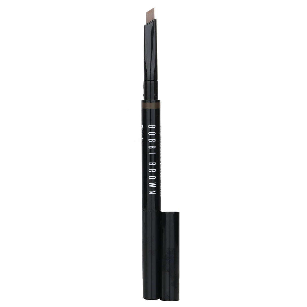 Long-wear brow pencil in #1 Blonde with a chiseled tip, waterproof formula, and spoolie brush for defined, natural brows.