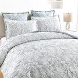 Renee Taylor Westley Jacquard Quilt Cover Set Queen Aqua