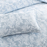 Renee Taylor Westley Jacquard Quilt Cover Set Queen Aqua