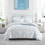 Renee Taylor Westley Jacquard Quilt Cover Set Queen Aqua