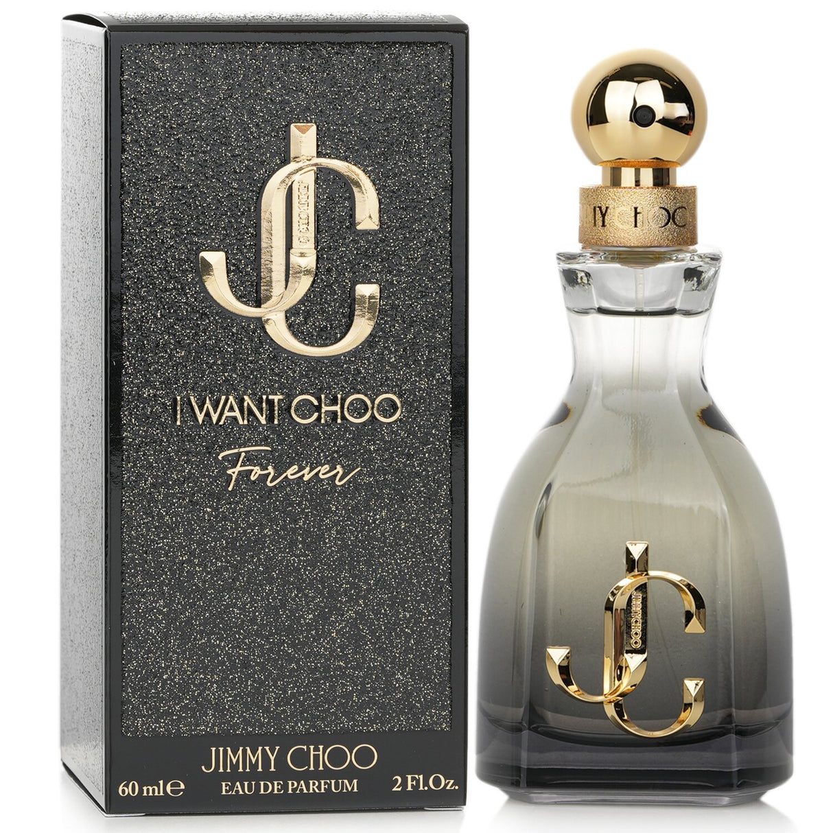 Jimmy Choo I Want Choo Forever Eau De Parfum, 60ml, features notes of mandarin, peach, jasmine, vanilla, patchouli, and musk.