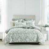 Renee Taylor Indiana Jacquard Quilt Cover Set Queen Fern