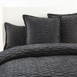 Renee Taylor Charlotte Jacquard Quilt Cover Set Super King Onyx