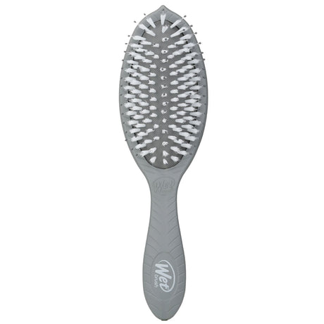 Eco-friendly hair brush infused with charcoal for detangling, shine, and healthy hair, suitable for all hair types.