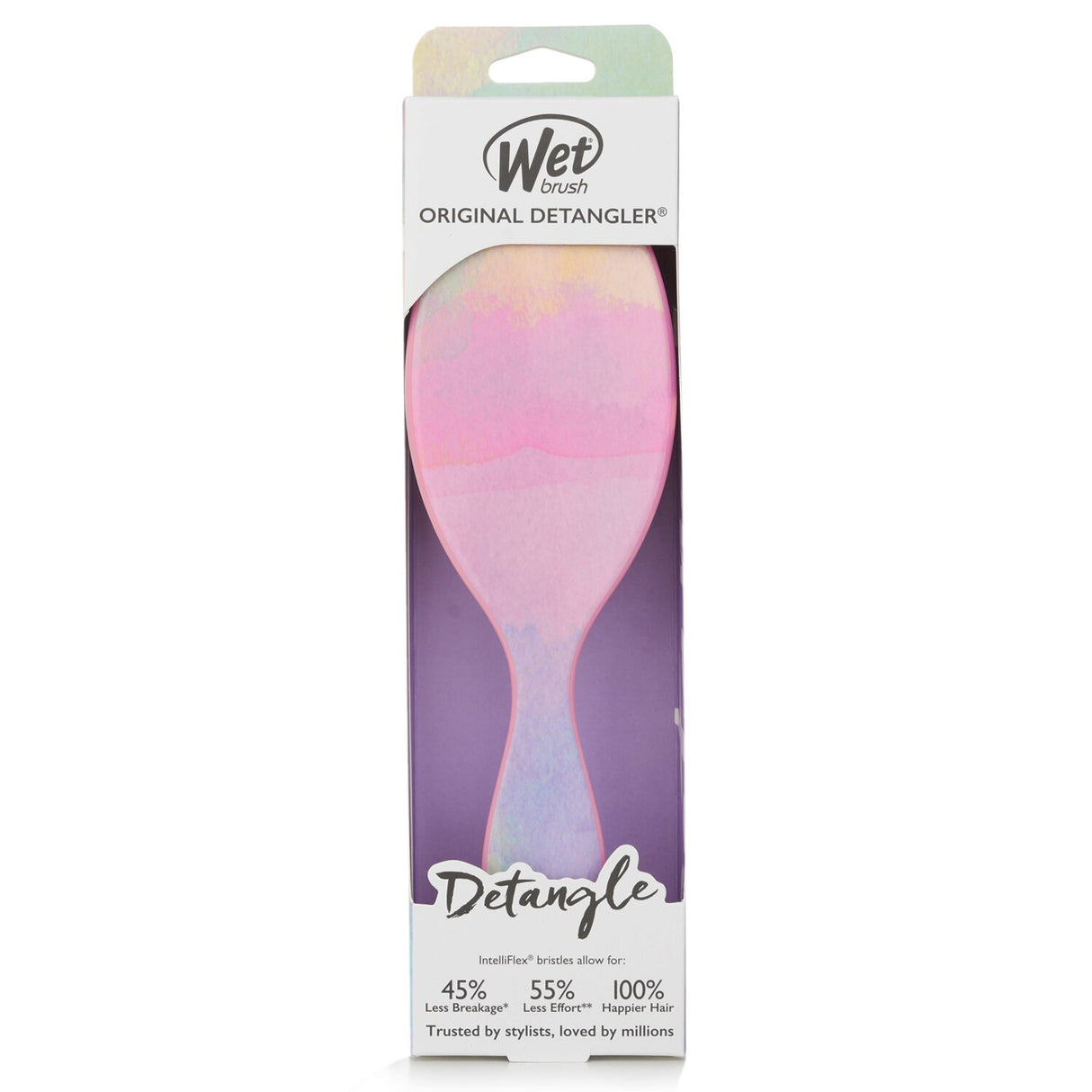 Pink Wet Brush Original Detangler with IntelliFlex bristles for gentle, pain-free detangling on all hair types.