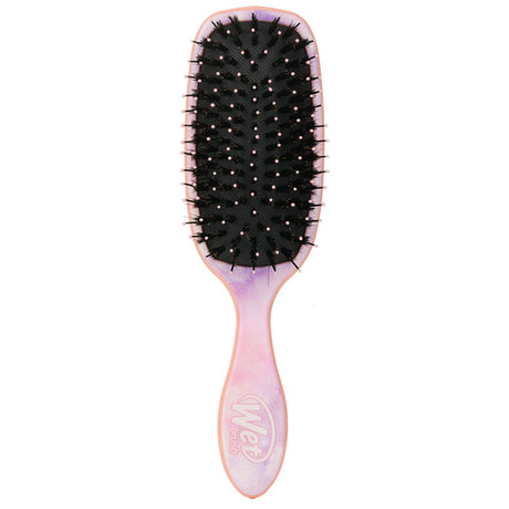 Detangling hairbrush with IntelliFlex and natural boar bristles for all hair types, eco-friendly and gentle on hair.