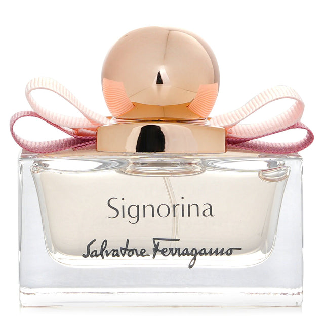 Salvatore Ferragamo Signorina Eau De Parfum Spray in a 30ml bottle, featuring fruity and floral notes for a sophisticated scent.