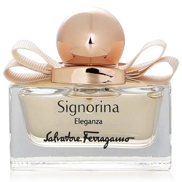 Salvatore Ferragamo Signorina Eleganza Eau De Parfum Spray 30ml, a sophisticated floral scent with pear, jasmine, and musk notes.