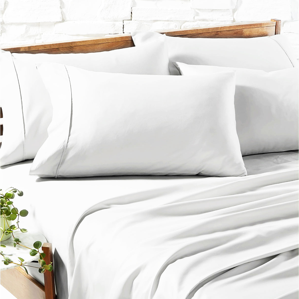 Renee Taylor 1200 Egyptian Cotton Sheet Set Deep King White