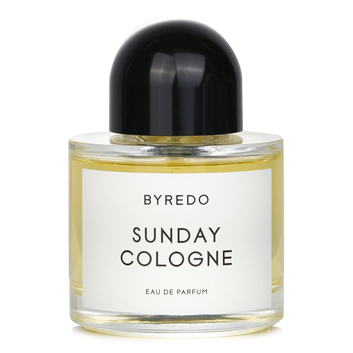 Byredo Sunday Cologne Eau De Parfum, a unisex 100ml fragrance with crisp citrus, spicy notes, and a warm earthy finish.