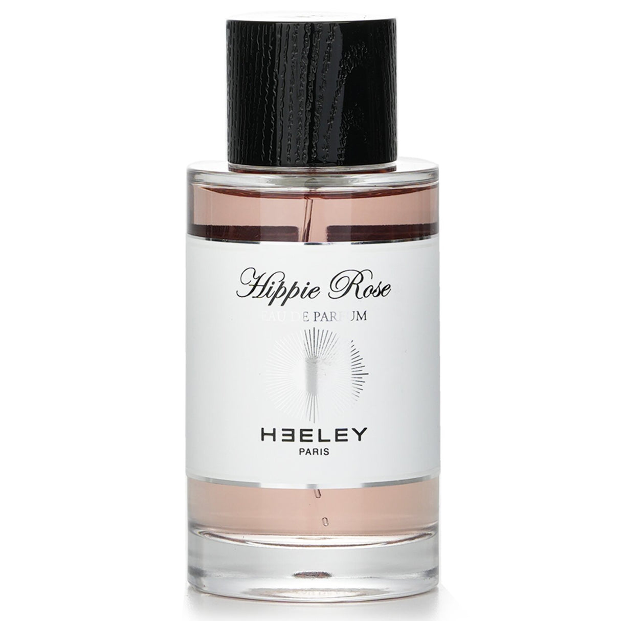 A 100ml bottle of HEELEY Hippie Rose Eau De Parfum, featuring floral and earthy notes for a free-spirited essence.