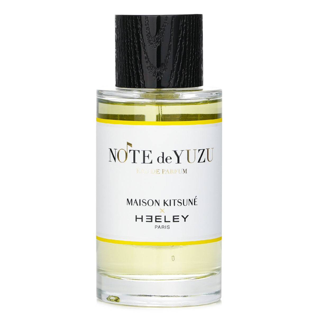 Maison Kitsune x Heeley Note De Yuzu Eau De Parfum spray in 100ml, featuring a fresh citrusy yuzu scent with floral and woody notes.