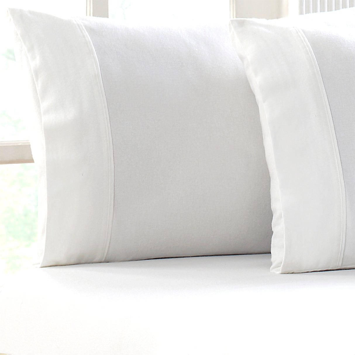 Egyptian Cotton Flannelette Fitted and Pillowcase Single Snowy