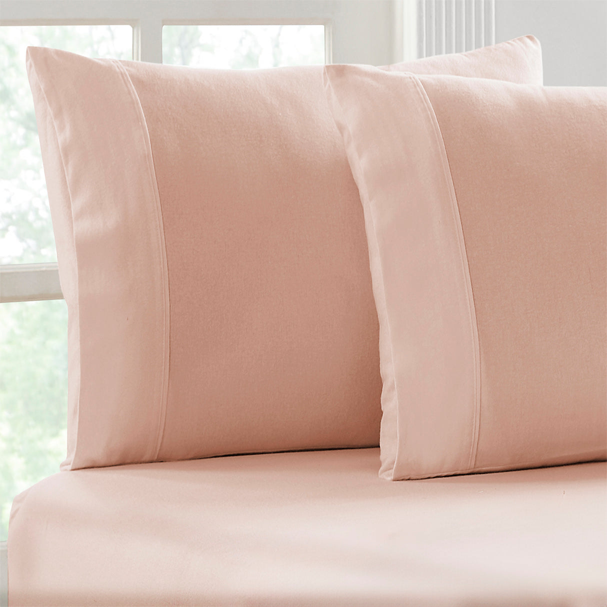 Egyptian Cotton Flannelette Fitted and Pillowcase Super King Rose