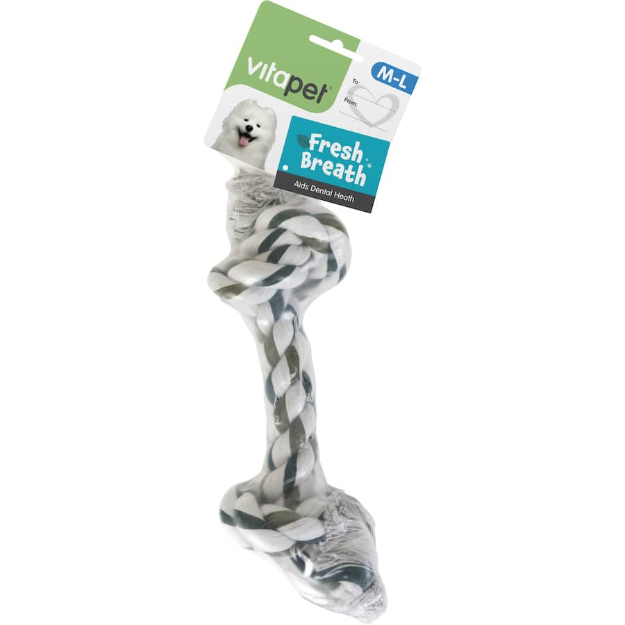 Vitapet Pet Toy Dog Dental Mint Rope SingLe