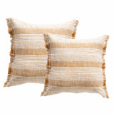 Kent Stripe Cushion Twin Pack 50 x 50cms Polyester Fill - Gold