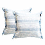 Kent Stripe Cushion Twin Pack 50 x 50cms Polyester Fill - Ocean