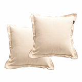 Campbell Cushion Twin Pack 50 x 50cms Feather Fill - Natural